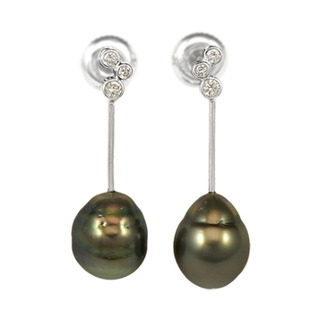 modern pearl earring - blue goldsmiths