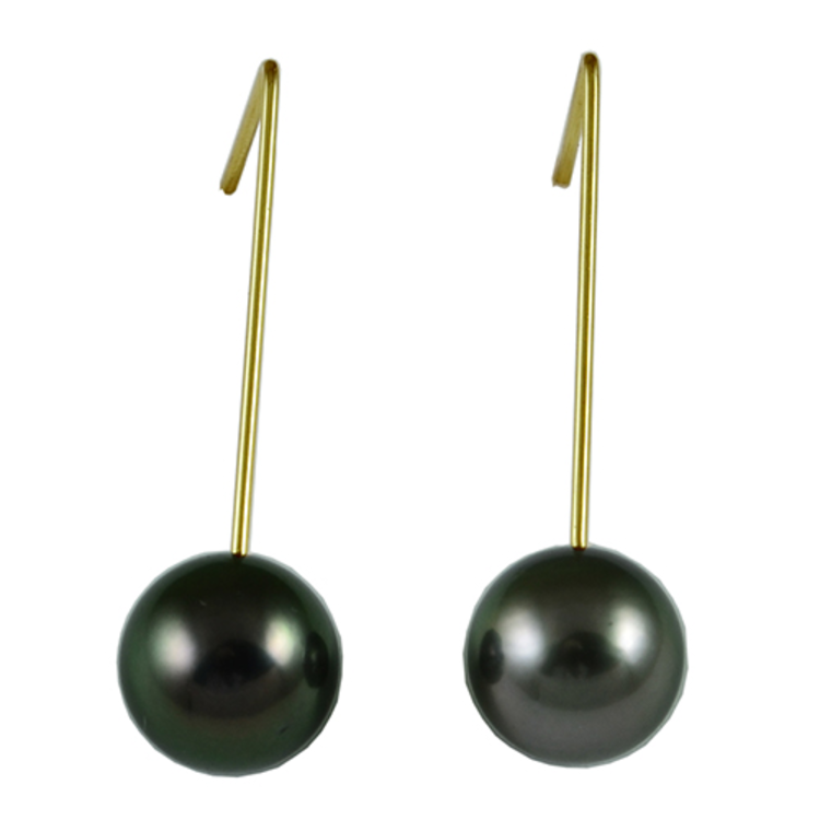 earrings 18k tahitian south sea pearl drops