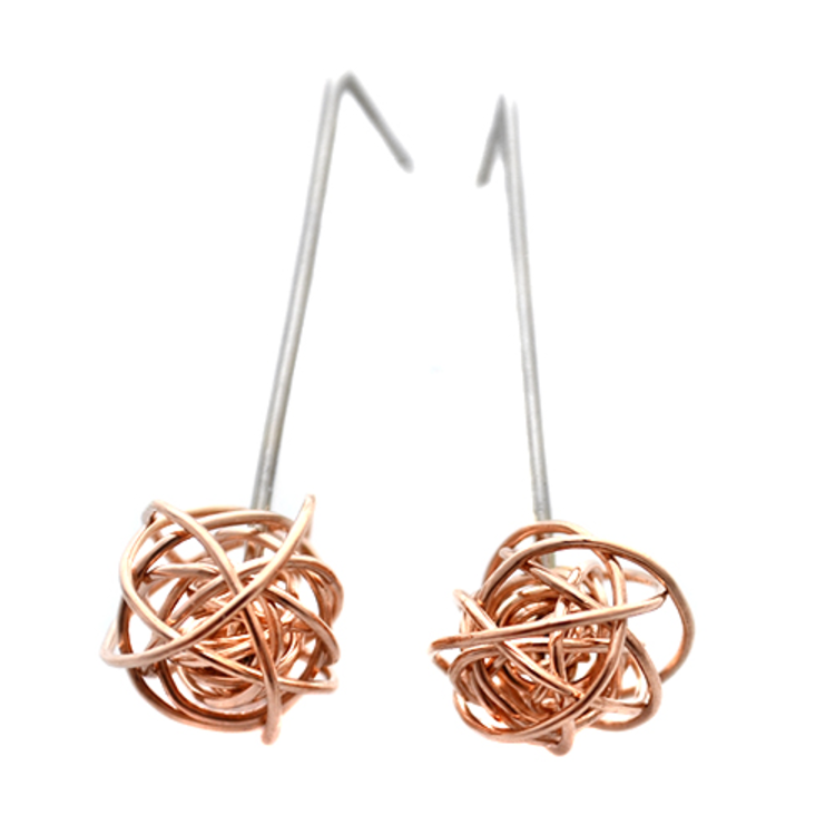 earrings mini inconceivable rose gold drops