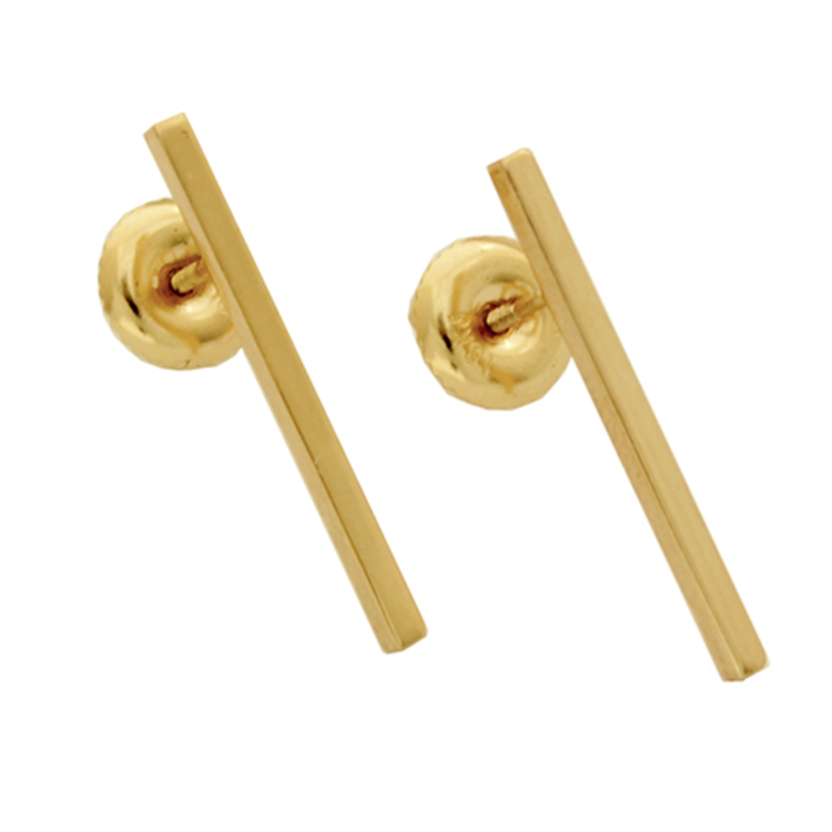 earrings minimal collection bar earrings-18k royal yellow gold
