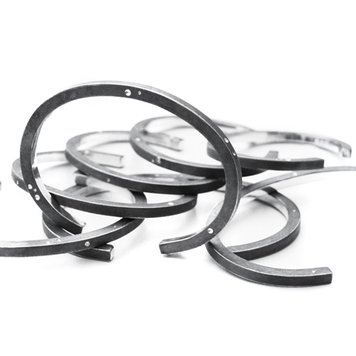 bracelets iota large cuff carbon oxidized