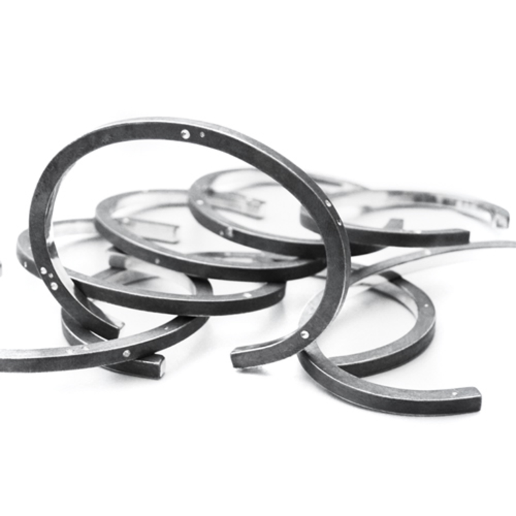 bracelets iota large cuff carbon oxidized