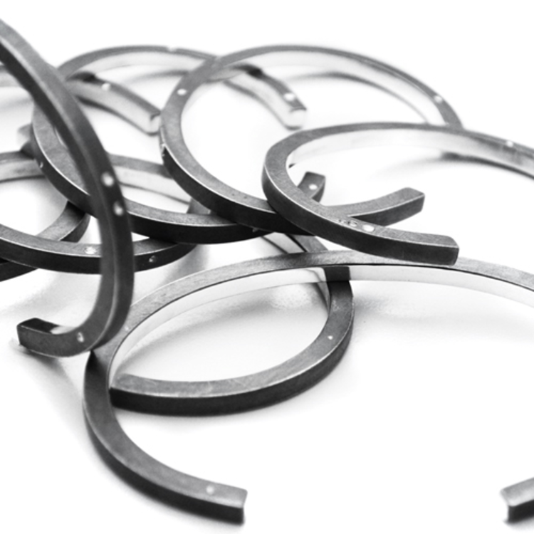 bracelets iota large cuff carbon oxidized