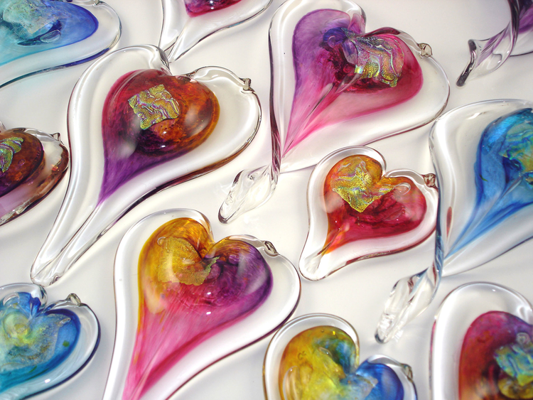 glassware hanging heart, small