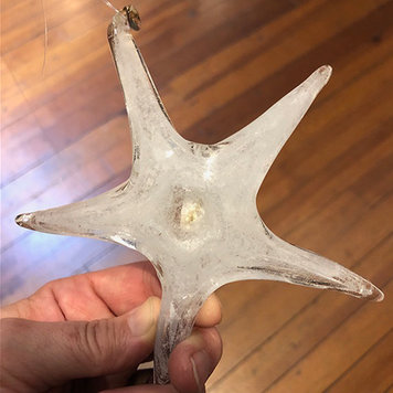 glass stars glass hanging star, mini glow-in-the-dark