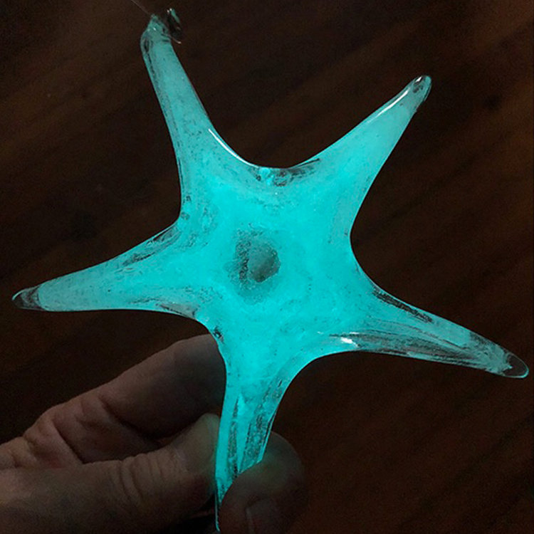 glass stars glass hanging star, mini glow-in-the-dark