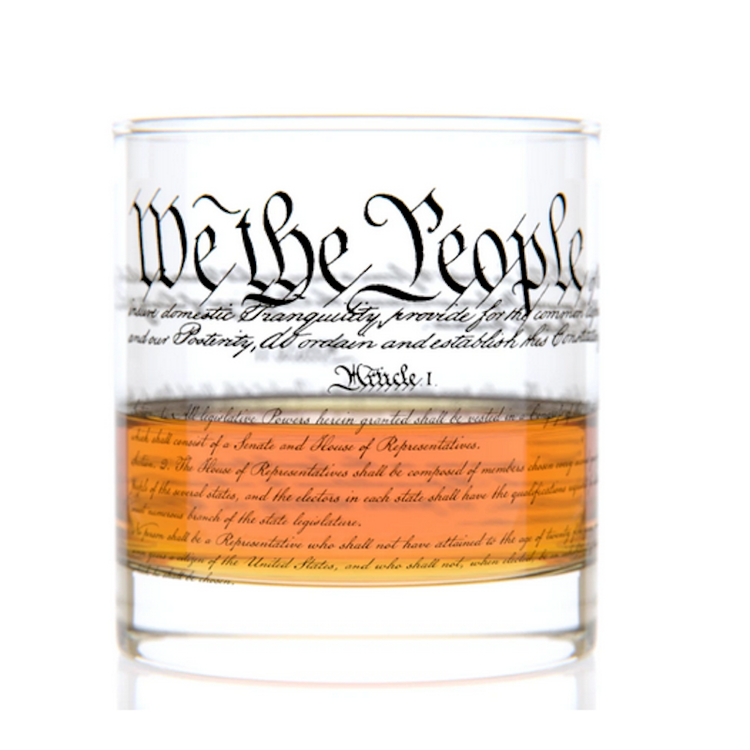 drinkware constitution rocks glass