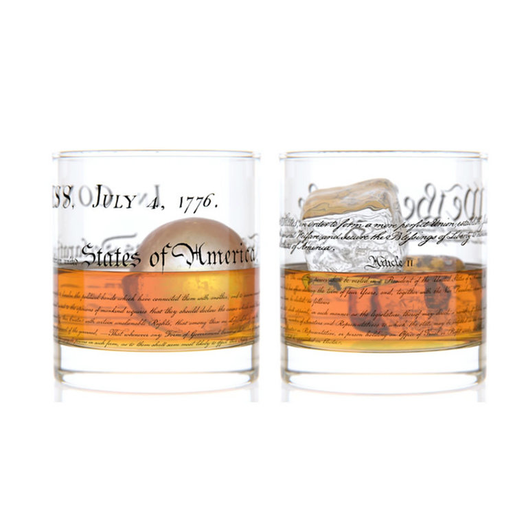drinkware constitution rocks glass