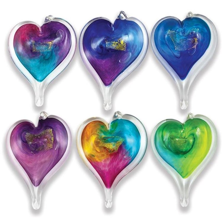 glassware hanging heart, small