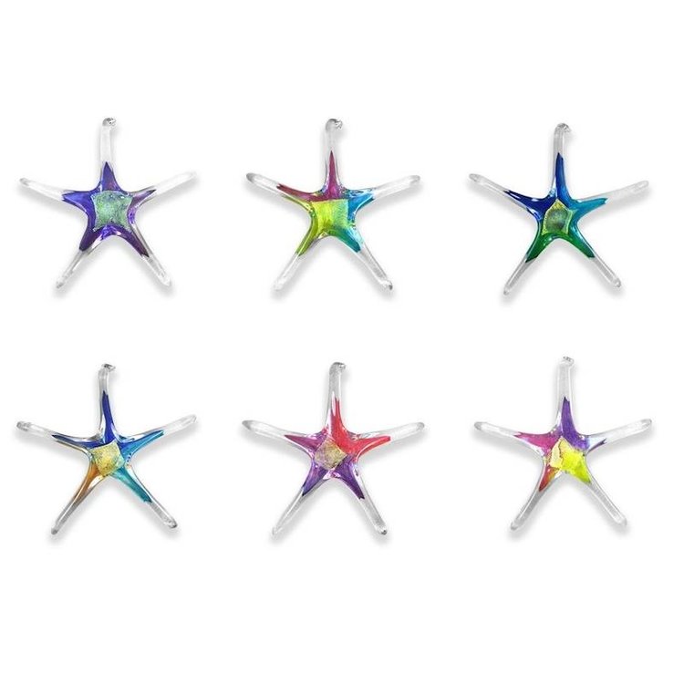 glass stars handblown glass hanging star, small