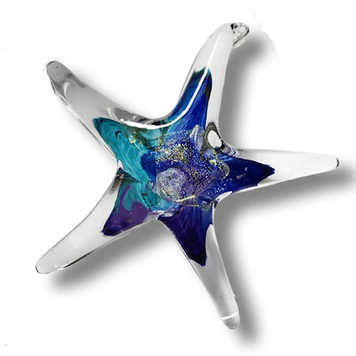 glass stars handblown glass hanging star, mini