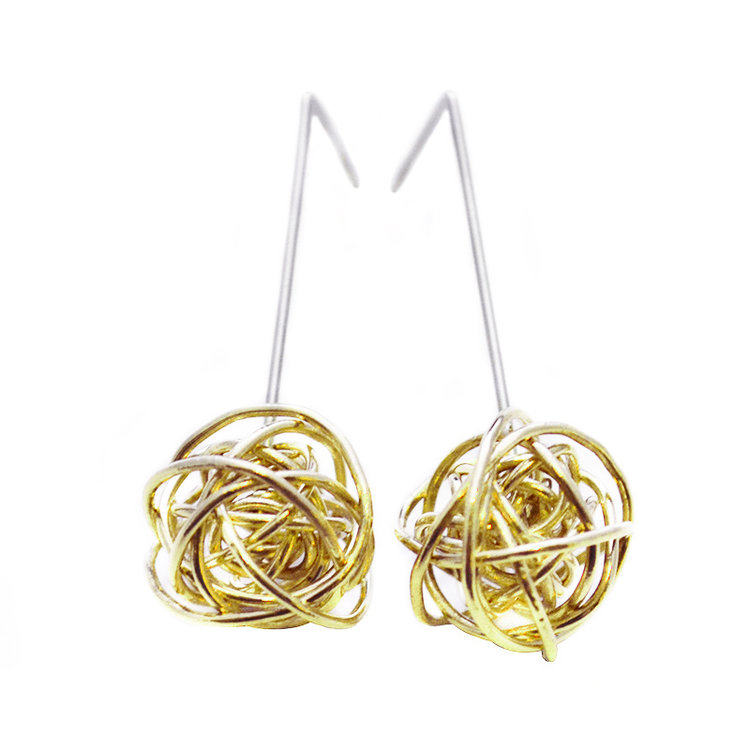 earrings 18k royal yellow gold inconceivable drops on 14k white gold ear wires