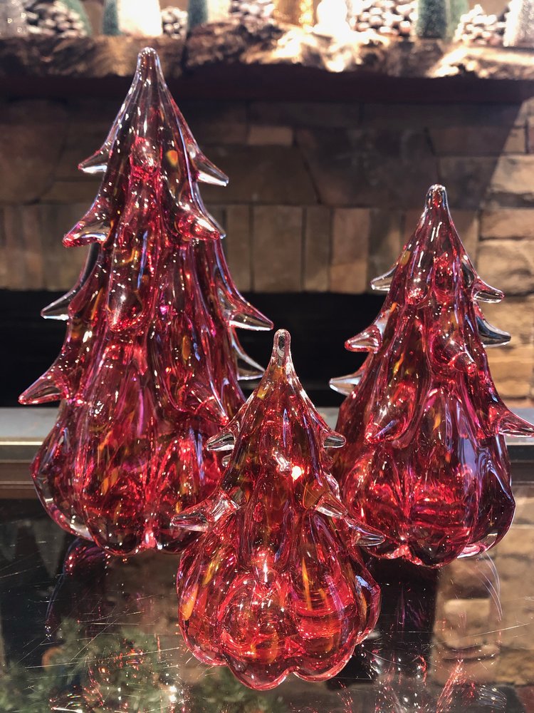 glass christmas trees handblown glass abstract christmas tree