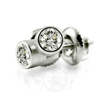 minimal 1.40cttw round brilliant diamond studs