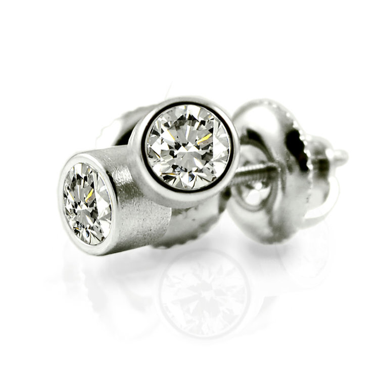 minimal 1.40cttw round brilliant diamond studs