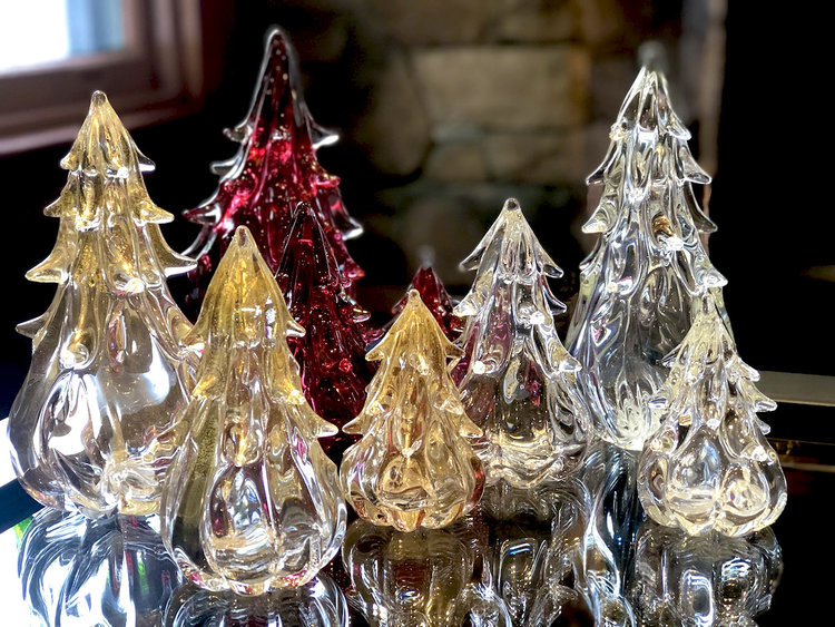 glass christmas trees handblown glass abstract christmas tree