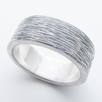 rings carbon wide horizontal scratch band