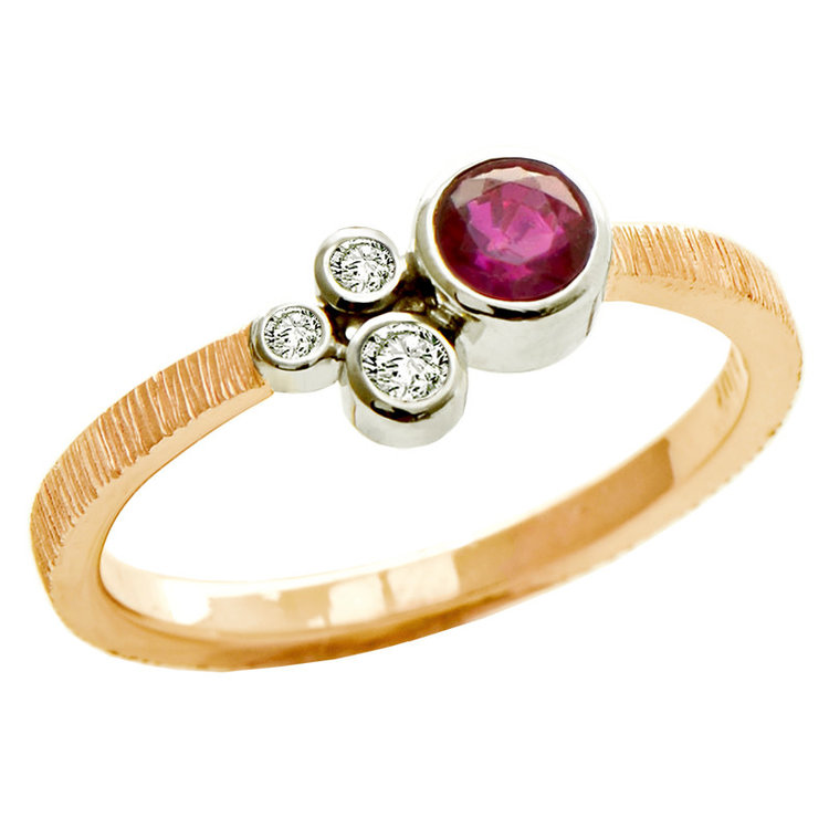 gap 0.62ct ruby mini gap 14k rose gold