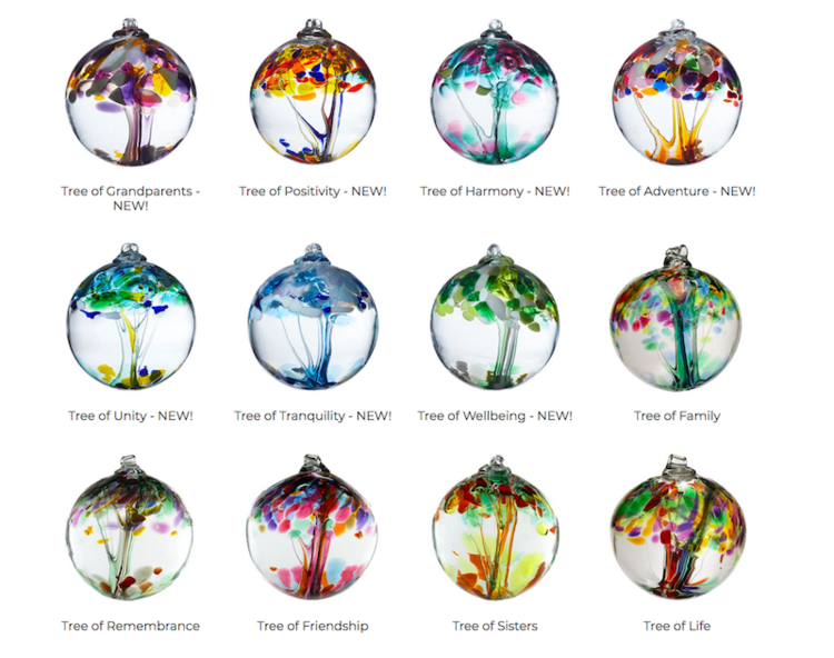 glass balls tree of enchantment 2"