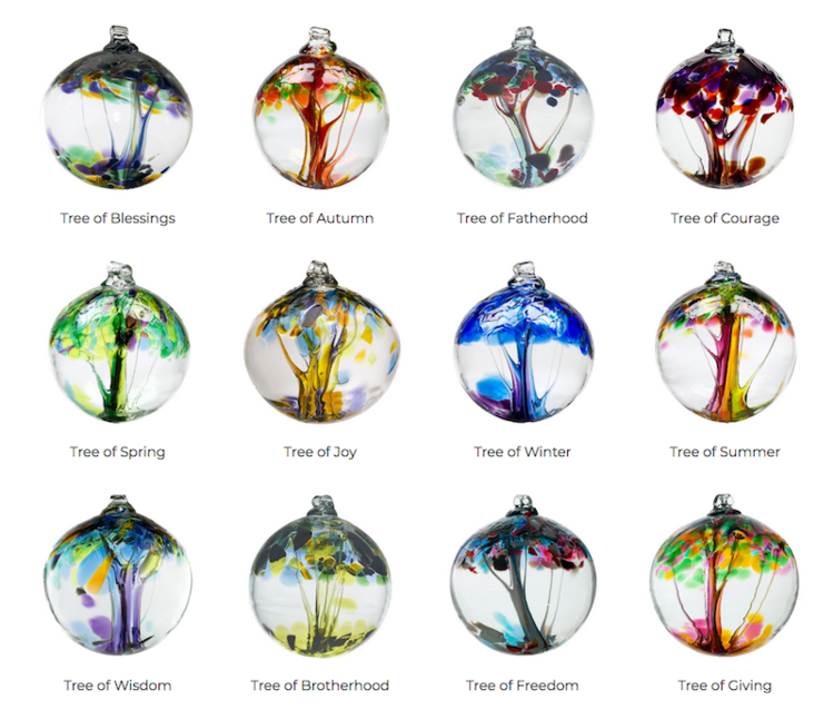 glass balls tree of enchantment 2"