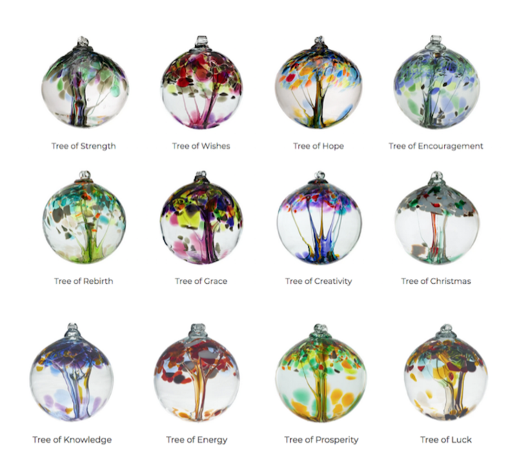 glass balls tree of enchantment 2"