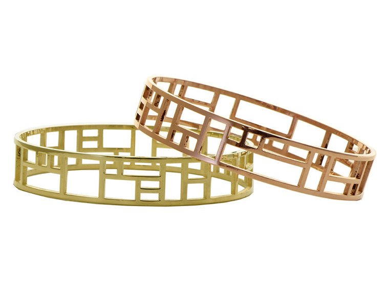 arts and crafts arts and crafts 14k bangles