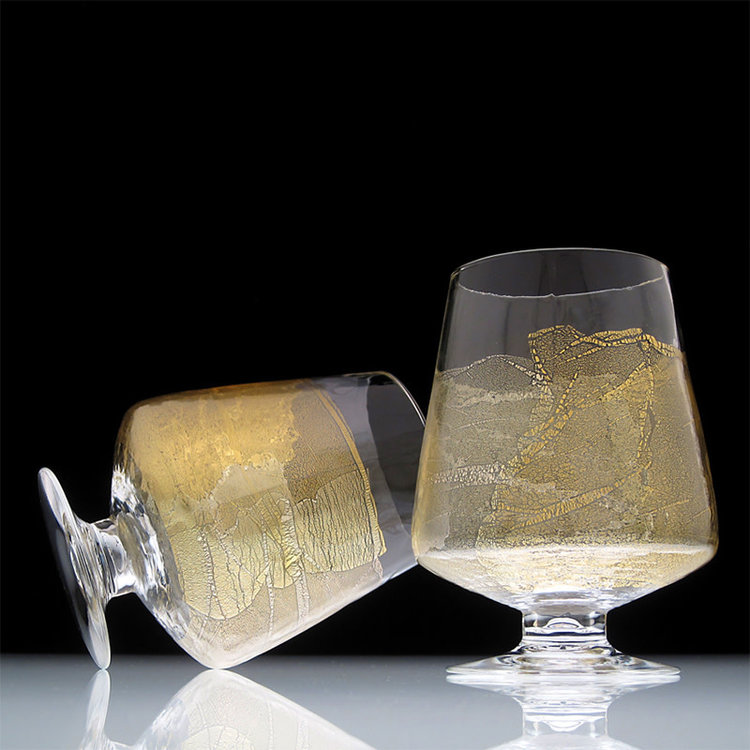 24k gold stub beer glass