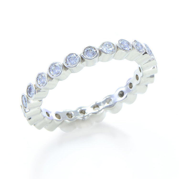 minimal 14k white gold 0.92cttw aeon diamond ring