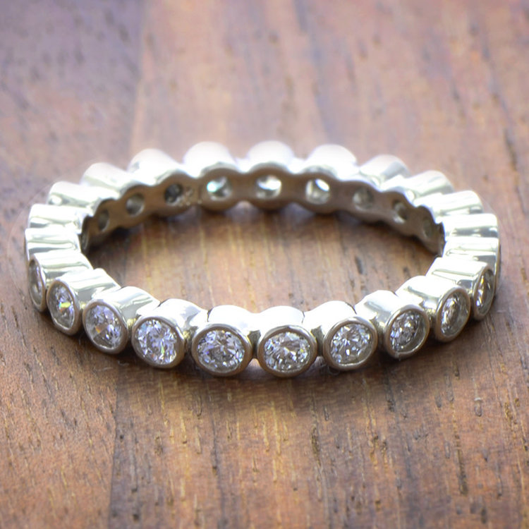 minimal 14k white gold 0.92cttw aeon diamond ring