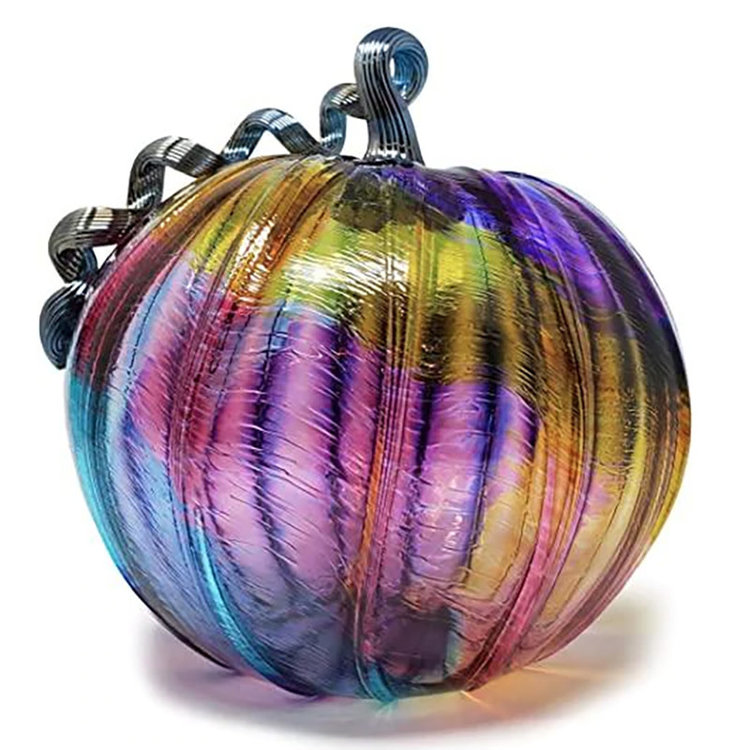 glass pumpkins large handblown glass pumpkin