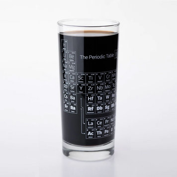 drinkware periodic table tall glass