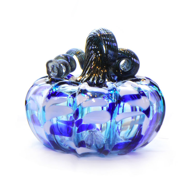 glass pumpkins squat blown glass pumpkin