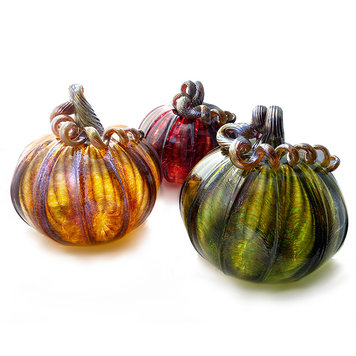 glass pumpkins large handblown glass pumpkin