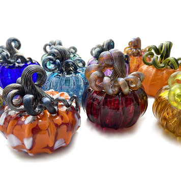 glass pumpkins mini handblown glass pumpkin