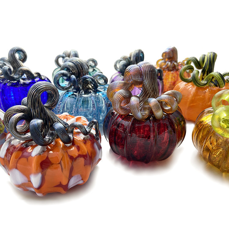glass pumpkins mini handblown glass pumpkin