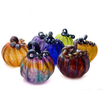glass pumpkins medium blown glass pumpkin