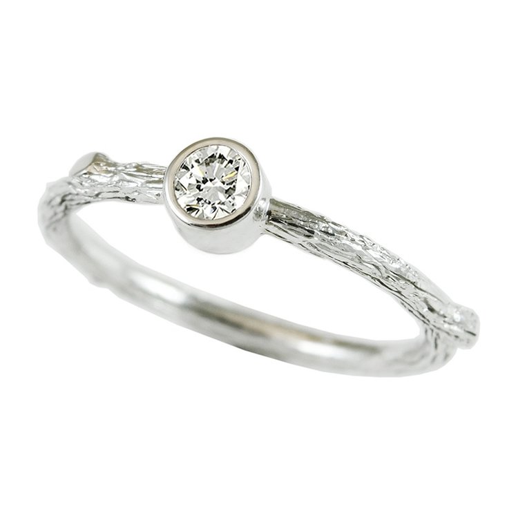 heritage - woods 0.25ct diamond branch ring