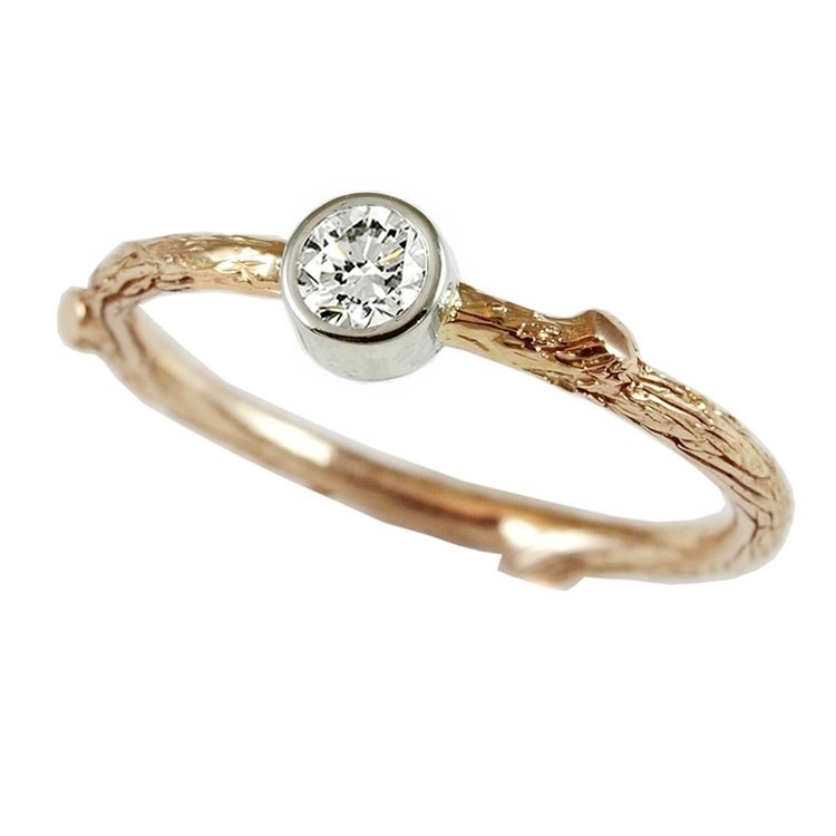 heritage - woods 0.25ct diamond branch ring