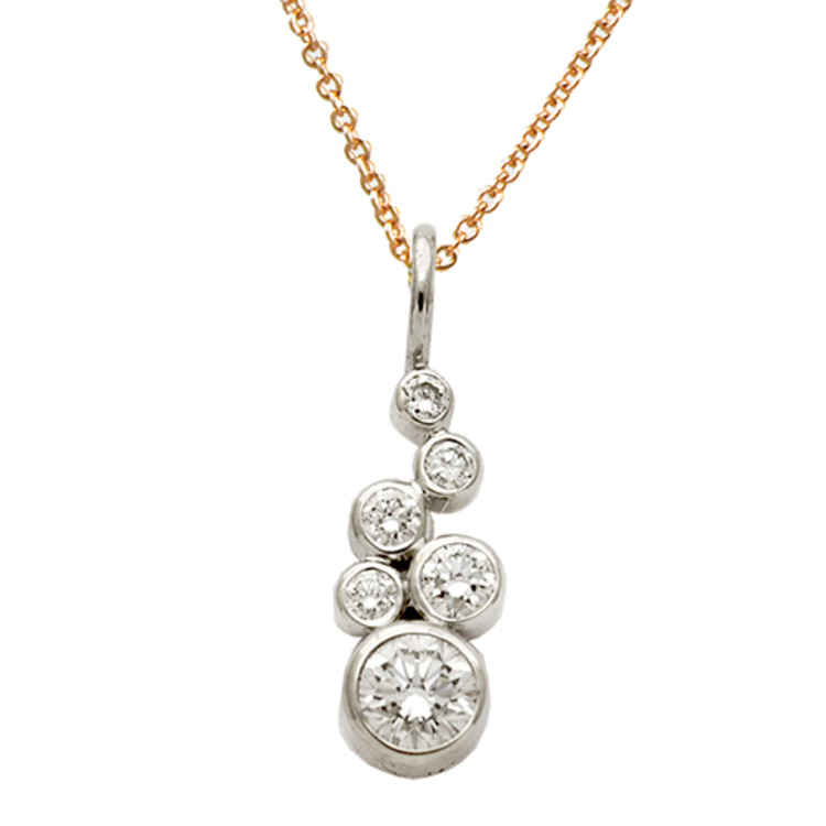 topstack 0.25ct mini diamond stack pendant