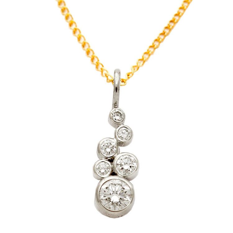 topstack 0.25ct mini diamond stack pendant