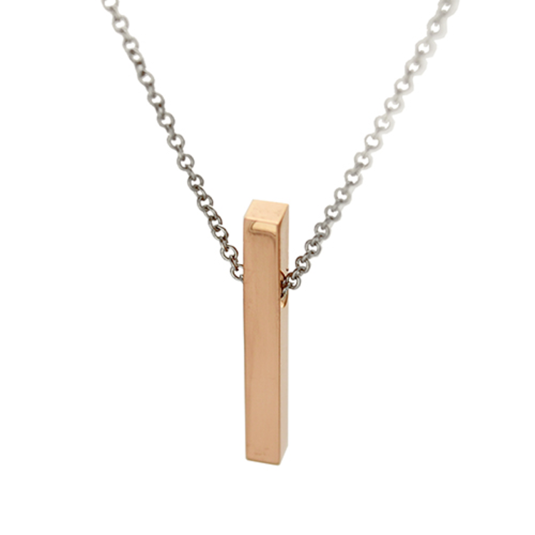 minimal minimal collection 14k axis bar pendant