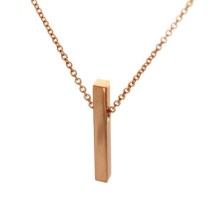 minimal minimal collection 14k axis bar pendant