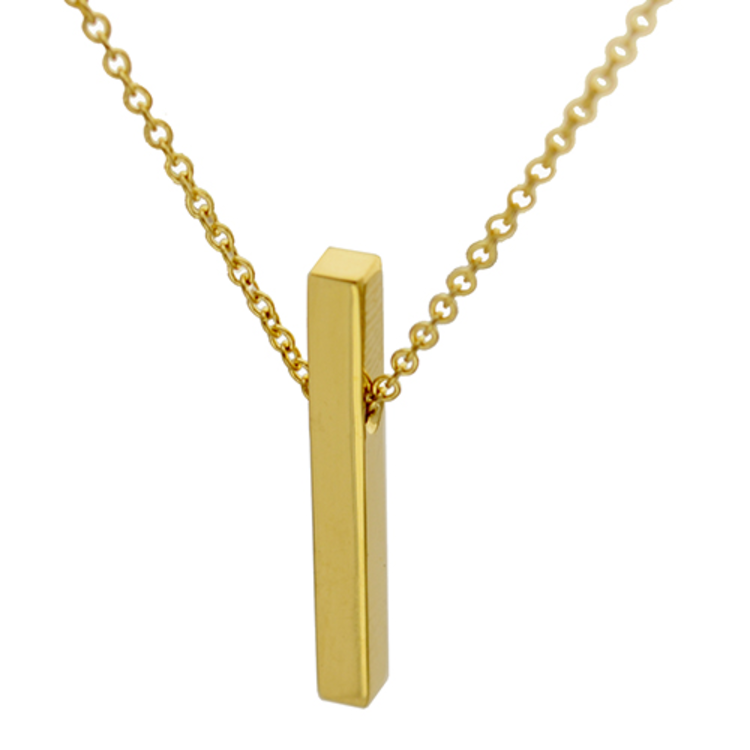 minimal minimal collection 14k axis bar pendant