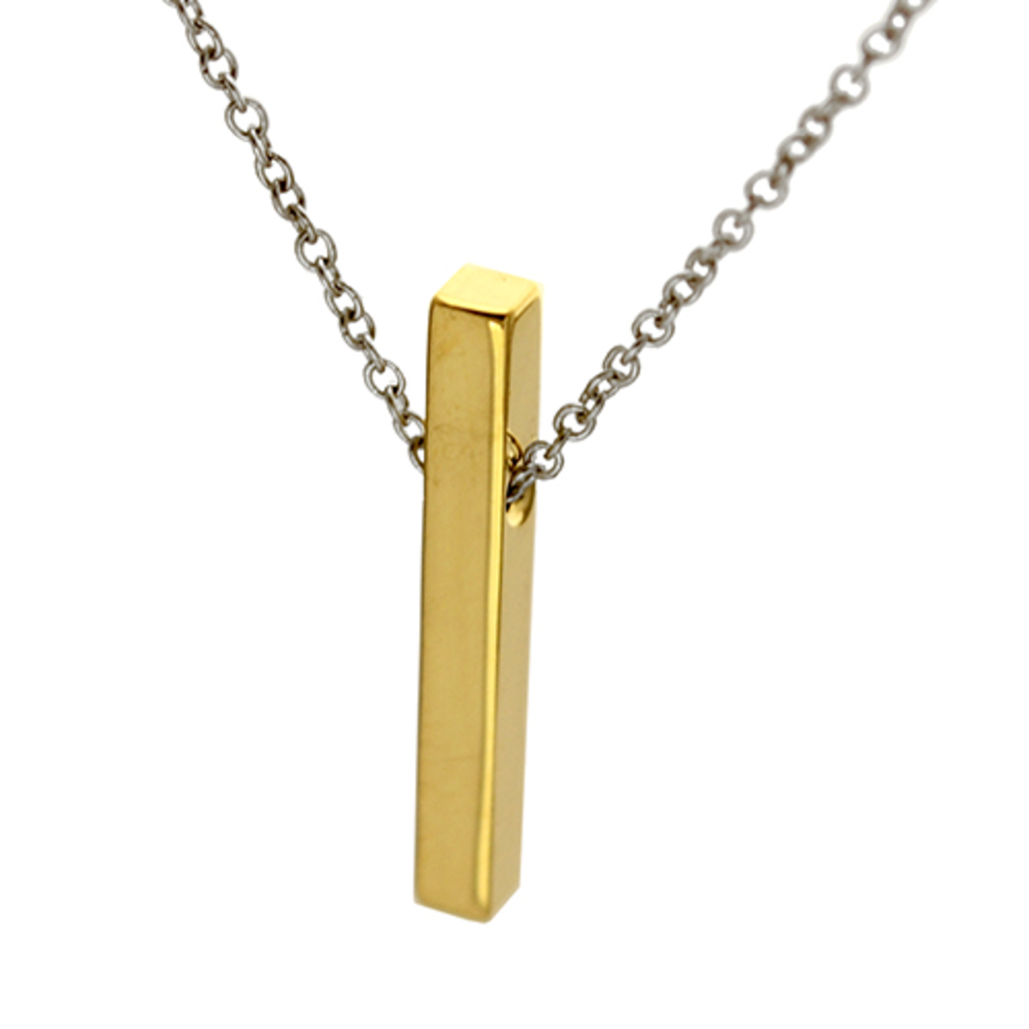 minimal minimal collection 18k axis bar pendant