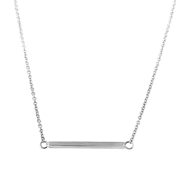 minimal minimal collection 14k  x axis bar pendant