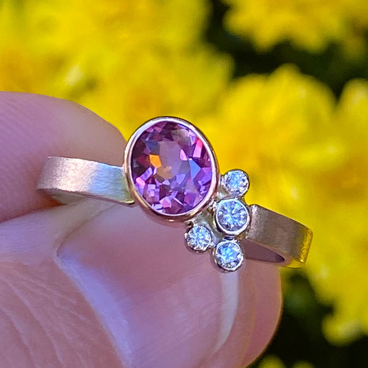 gap 0.83ct pink sapphire mini gap