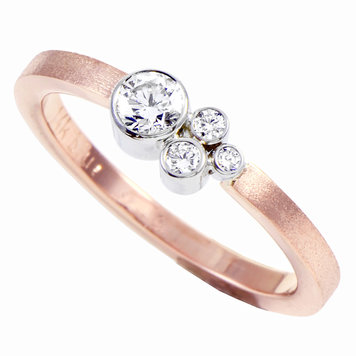 gap 0.25ct round diamond 14k rose mini gap
