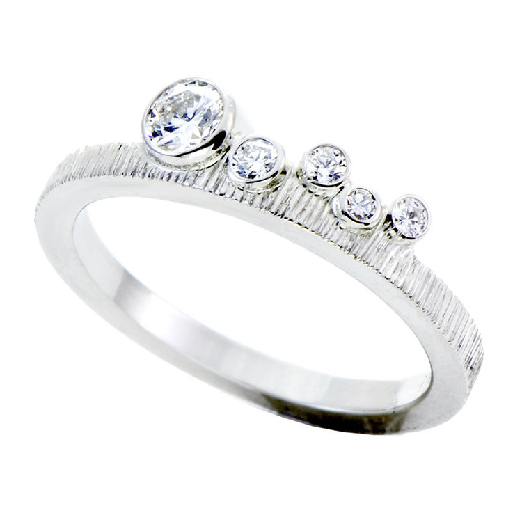 topstack 0.25ct round diamond 14k white knockout mini topstack