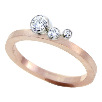 topstack 0.25ct round diamond 14k rose mini topstack