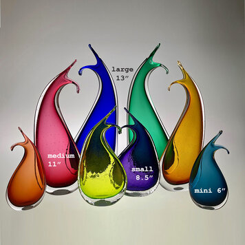 glass handblown glass happy vase mini